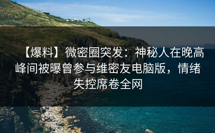 【爆料】微密圈突发：神秘人在晚高峰间被曝曾参与维密友电脑版，情绪失控席卷全网